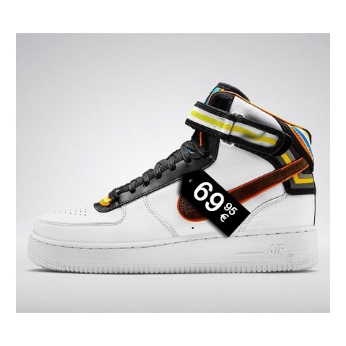 NK Air Force X 1 Tisci Mid White and Yellow (Bronze Logo)