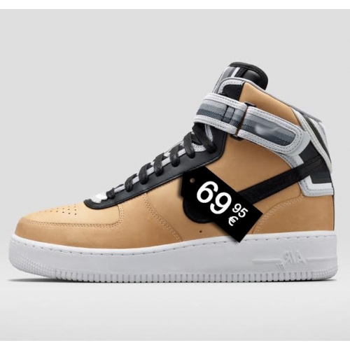 NK Air Force X 1 Tisci Mid Golden and White (Black Logo)