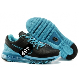 NK Air max 2014 Leather Black and Blue