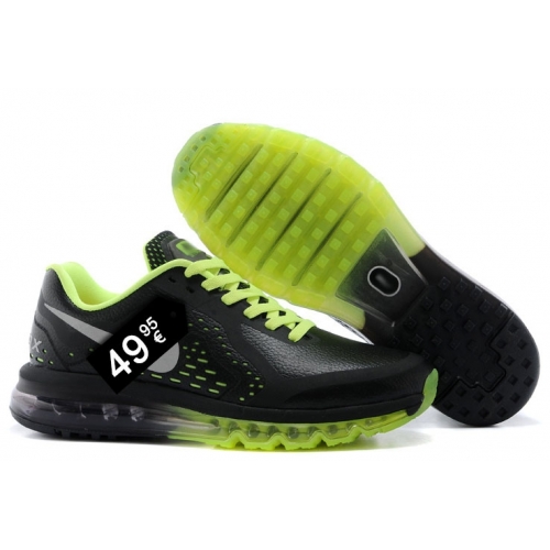 NK Airmx Flyknit Black and Fluorescent Yellow
