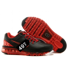 Zapatillas NK Air max 2014 Leather Negro y Rojo