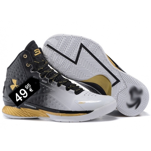 UA Curry One Gradient Black-White and Golden