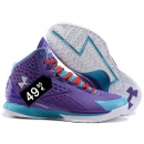 UA Curry One Violet, Blue and White