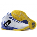 UA Curry One White, blue and Yellow (Dotted)