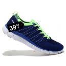 NK Free Flyknit 5.0 Blue and Fluorescent Yellow