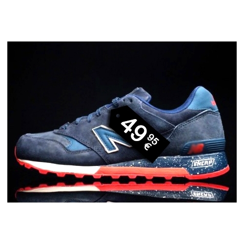 NB 577 Blue (Dotted - Red Sole)