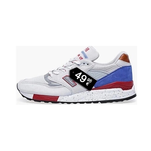 NB 998 White and Blue (Dotted)