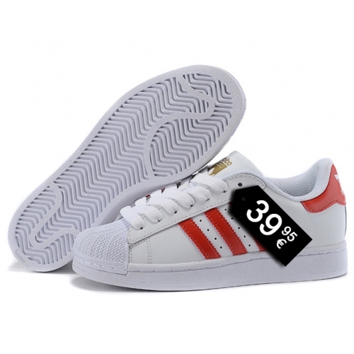 AD Superstar White and Red
