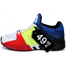 AD EQT Support 93 Red, Fluorescent Yellow and Blue