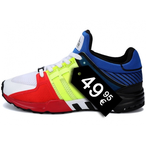 AD EQT Support 93 Red, Fluorescent Yellow and Blue