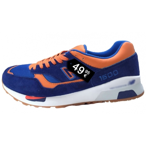 Zapatillas NB 1500 Azul y Naranja