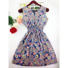 Summer-Autumn Floral Print Dress