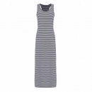 Long Striped Beach Dress Grey