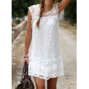 Lace Beach Dress White