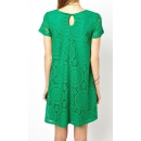 Vestido de Encaje Amplio Verde