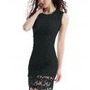 Floral Lace Dress Black