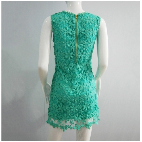 Floral Lace Dress Turquoise