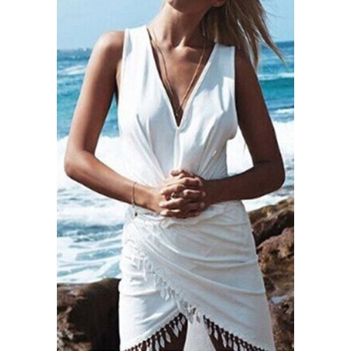 Vestido de Playa Blanco