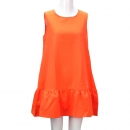 Causal Dress Frills Orange