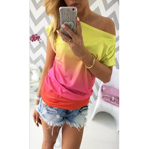 Gradient Top Red-Pink-Yellow 