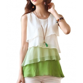 Tiered Blouse - Green