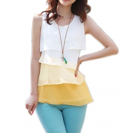 Tiered Blouse - Yellow