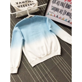 Sweatshirt Gradient White-Blue