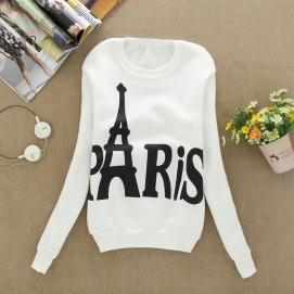White Paris Sweatshirt