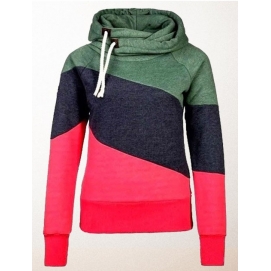 Green, Navy and Pink Hoodie