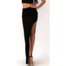 Asymmetric Black Skirt