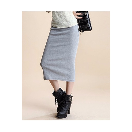 Light Grey Pencil Skirt