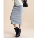 Light Grey Pencil Skirt