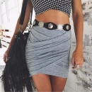 Grey Wrap Skirt