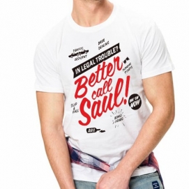 Camiseta Breaking Bad "Better Call Saul!" Blanco