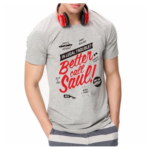 Camiseta Breaking Bad "Better Call Saul!" Gris