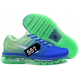 NK Air max 2017 Blue and Fluorescent Green