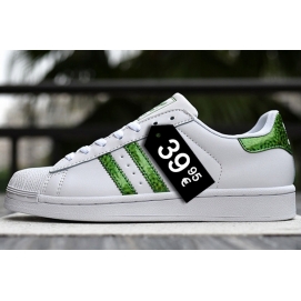 Zapatillas AD Superstar Blanco y Verde