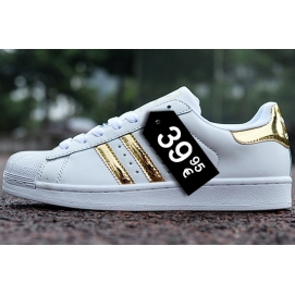 AD Superstar Gold and White