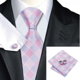 Pack Tartan Tie + Tissue + Cufflinks