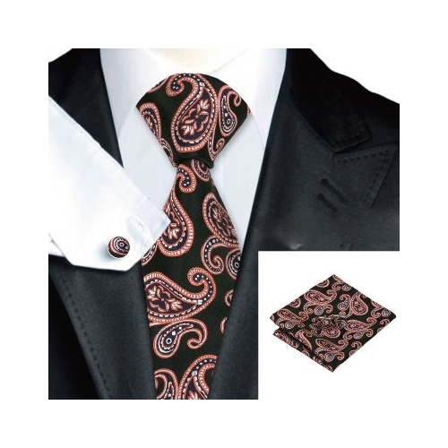Set Corbata + Pañuelo + Gemelos Estampado