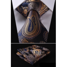 Set Corbata + Pañuelo Estampado