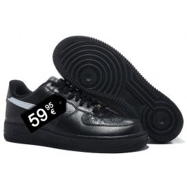 NK Air Force 1 Black and Silver (Low)