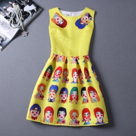 Summer-Autuml Print Dress