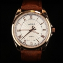 Yazole Watch - Brown (White Dial)
