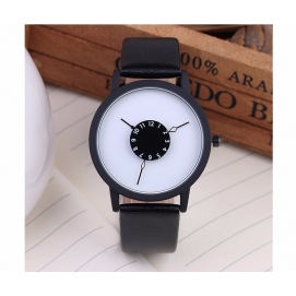 Reloj de Pulsera - Negro (Dial Blanco)