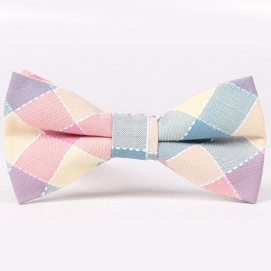 Tartan Pastel Bow Tie