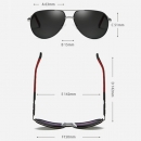 BARCUR Polarized Sunglasses - Golden and Red (Black Lenses)