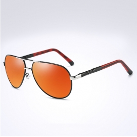 Gafas de Sol Polarizadas BARCUR - Negro y Rojo (Lentes Naranjas)