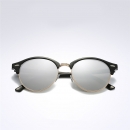 BARCUR Polarized Sunglasses - Black (Silvery Lenses)