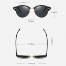 BARCUR Polarized Sunglasses - Black (Silvery Lenses)